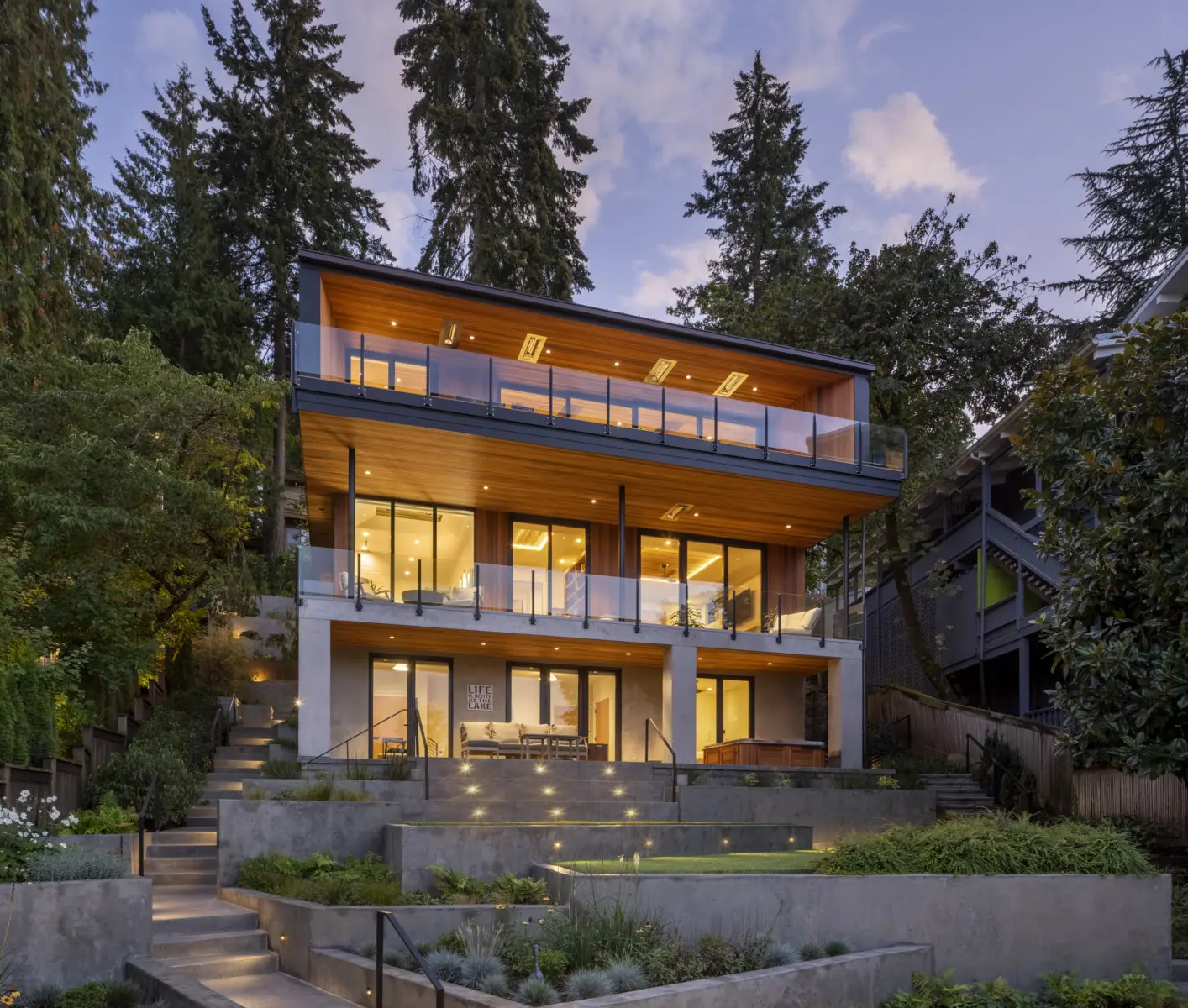 Modern cedar-clad Pacific Northwest residence